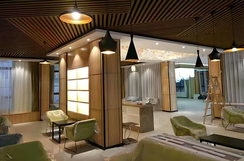 Indoor wood plastic ceiling